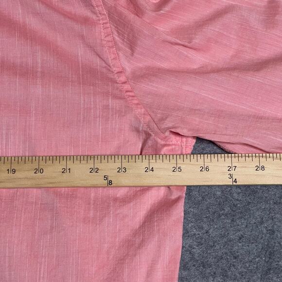 Guess Men's Regular Fit Popover Logan Henley Shirt Pink 100% Cotton Size XXL - Picture 8 of 9